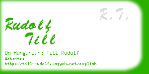 rudolf till business card